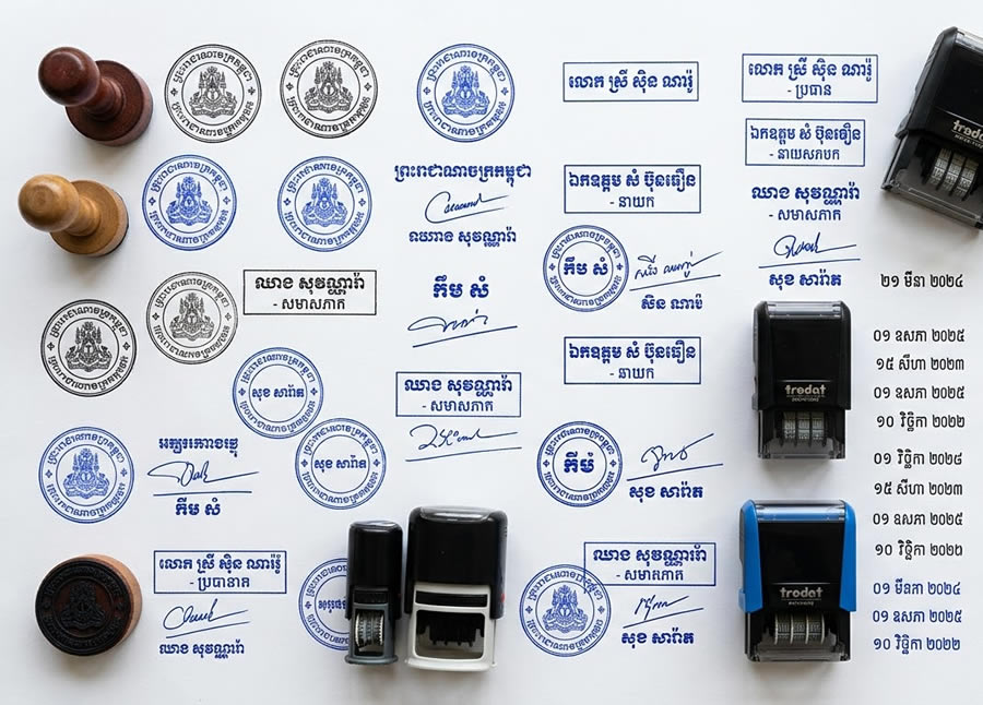 Dịch vụ khắc dấu chữ tiếng Campuchia