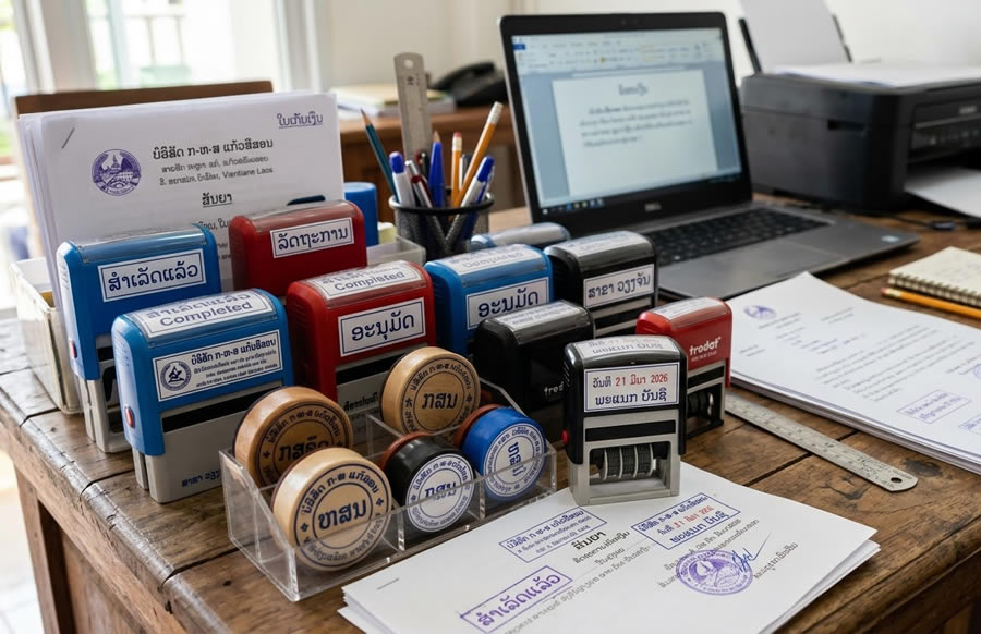Dịch vụ khắc dấu chữ tiếng Lào