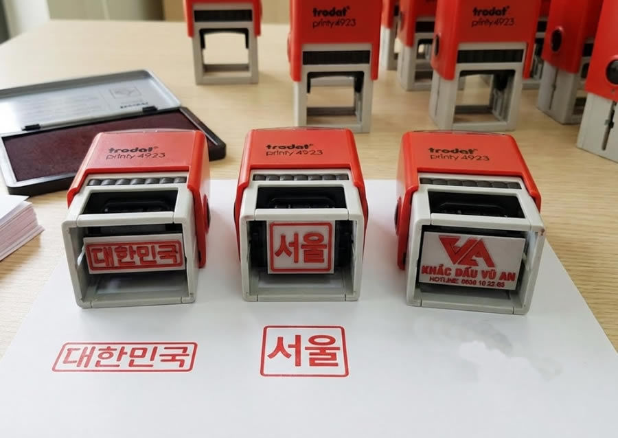 Dịch vụ khắc dấu chữ tiếng Hàn Quốc